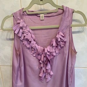 J Crew fringe silk Tank top